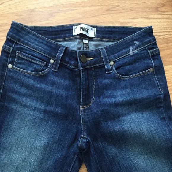 Paige Verdugo Ankle Zip Dark Wash Jeans Denim - Picture 4 of 15